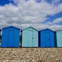Buy canvas prints of Beach Huts Charmouth by Sheila Ramsey