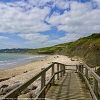 Buy canvas prints of Charmouth beach by Sheila Ramsey