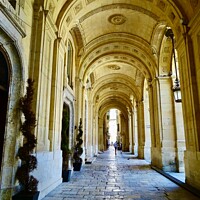Buy canvas prints of Arched walkway Valletta by Sheila Ramsey