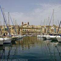 Buy canvas prints of Vittoriosa Harbour Reflections by Sheila Ramsey