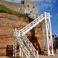 Buy canvas prints of Jacob's Ladder Sidmouth by Sheila Ramsey
