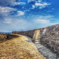 Buy canvas prints of The Cobb Lyme Regis by Sheila Ramsey