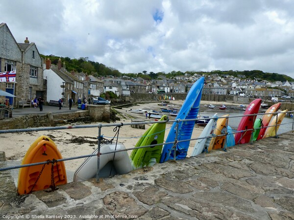 Surfboards At Mousehole Picture Board by Sheila Ramsey