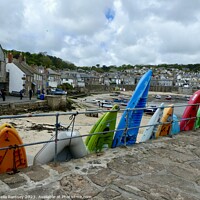 Buy canvas prints of Surfboards At Mousehole by Sheila Ramsey