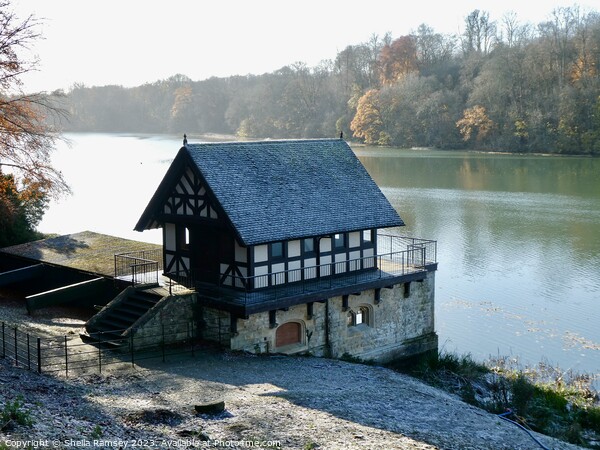 The Boathouse At Blenheim Picture Board by Sheila Ramsey