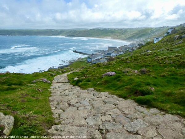 Path To Sennen Cove Picture Board by Sheila Ramsey