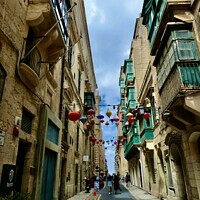 Buy canvas prints of City Street Valletta by Sheila Ramsey