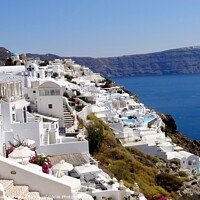 Buy canvas prints of View Of Oia Santorini by Sheila Ramsey