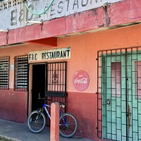 Buy canvas prints of Restaurant Belize City  by Sheila Ramsey
