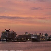 Buy canvas prints of Cruise Ships At Sunrise by Sheila Ramsey