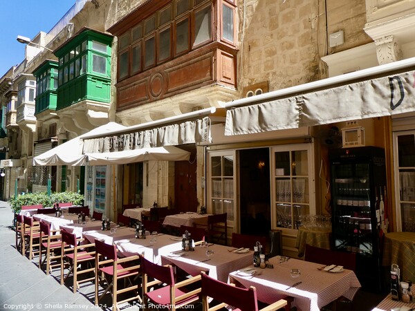 Valletta Restaurant  Picture Board by Sheila Ramsey