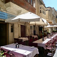 Buy canvas prints of Ready For Dinner In  Valletta by Sheila Ramsey