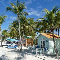 Buy canvas prints of Beach huts Bahamas by Sheila Ramsey