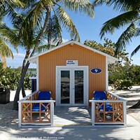 Buy canvas prints of Sour Orange Beach Hut Bahamas by Sheila Ramsey