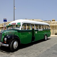 Buy canvas prints of Vintage Malta Bus by Sheila Ramsey