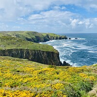 Buy canvas prints of Rugged Coastline Lands End by Sheila Ramsey
