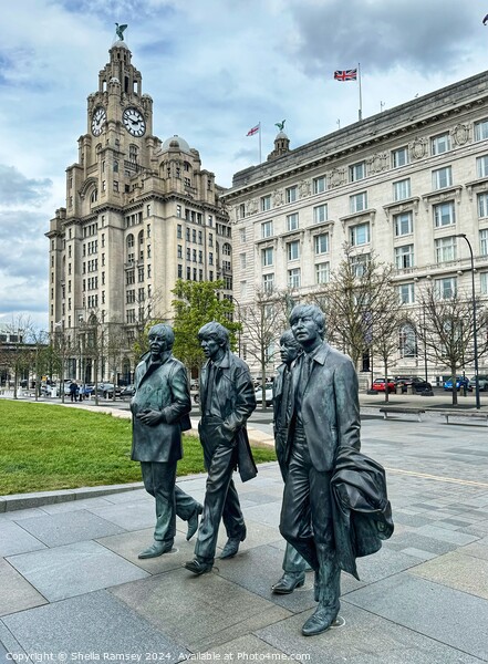 The Beatles Statue Picture Board by Sheila Ramsey