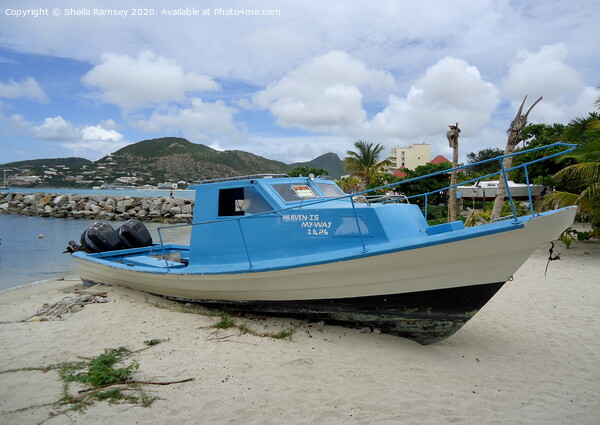 Boat For Sale St Maarten Picture Board by Sheila Ramsey