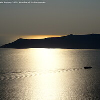 Buy canvas prints of Last boat to Santorini by Sheila Ramsey