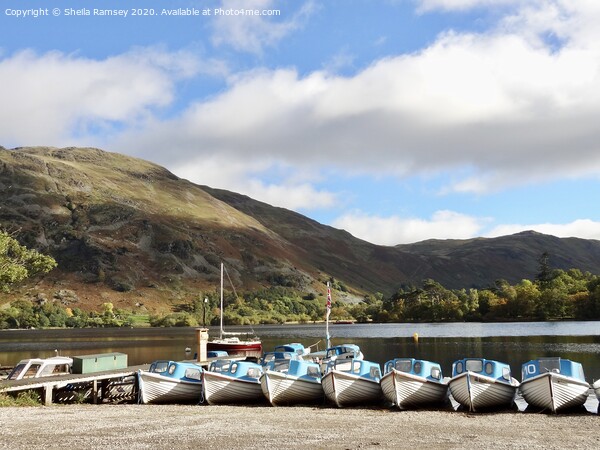 Boats for hire Ullswater  Picture Board by Sheila Ramsey