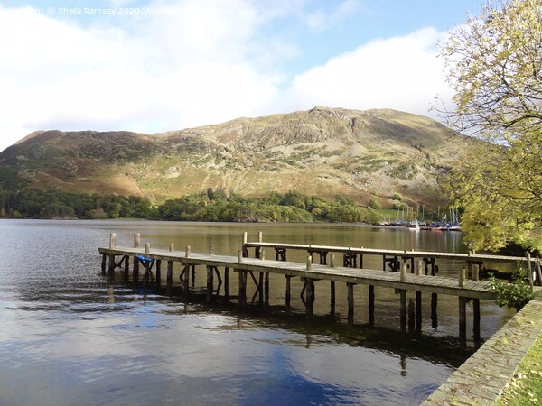 Jetties at Ullswater Lake District Picture Board by Sheila Ramsey