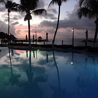 Buy canvas prints of Dusk at Fisheman’s Cove Seychelles by Sheila Ramsey