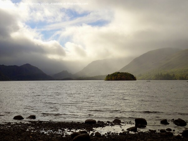 Autumn morning Derwentwater Lake District Picture Board by Sheila Ramsey
