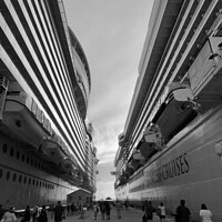 Buy canvas prints of Ships in perspective mono by Sheila Ramsey