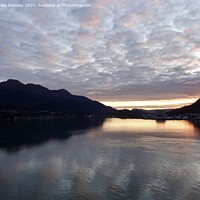 Buy canvas prints of Sunset leaving Juneau Alaska by Sheila Ramsey