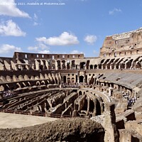 Buy canvas prints of Inside the Colosseum Rome by Sheila Ramsey