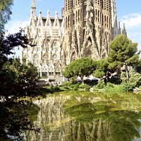 Buy canvas prints of Reflecting on Gaudi by Sheila Ramsey