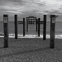 Buy canvas prints of Brighton in black and white by Anthony Goehler