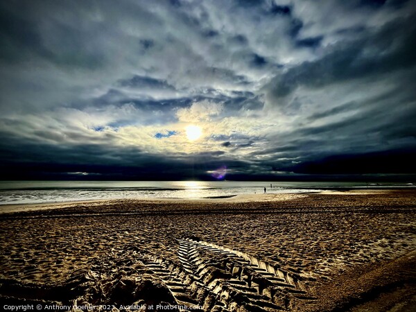 Bournemouth Beach Sunset Picture Board by Anthony Goehler