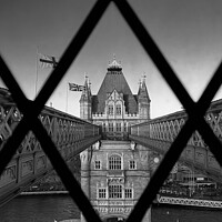 Buy canvas prints of Tower bridge through a window  by Anthony Goehler