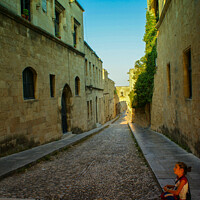Buy canvas prints of Outdoor cobbled street by Stephen Hollin