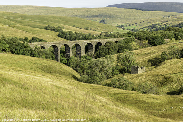 Railway Viaduct in the Yorkshire Dales Picture Board by Stephen Bailey
