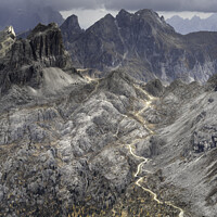 Buy canvas prints of Broody skies over the Dolomites by Stephen Bailey