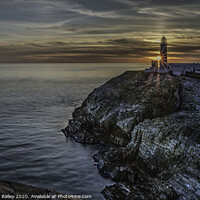 Buy canvas prints of South Stack Lighthouse Sunset by Stephen Bailey