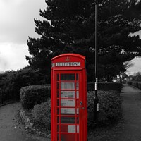 Buy canvas prints of Red Phone box Felixstowe suffolk  by Robert Beecham