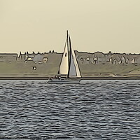 Buy canvas prints of Sailing home  by Robert Beecham