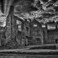 Buy canvas prints of Neath Abbey at Night by Michael W Salter