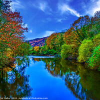 Buy canvas prints of The Neath River South Wales by Michael W Salter