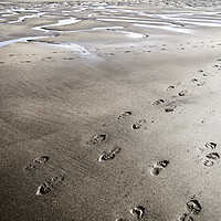 Buy canvas prints of Footsteps in the sand, Salinas, Spain by JM Ardevol