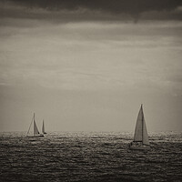 Buy canvas prints of Sailing along the coast of Barcelona by JM Ardevol