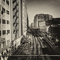 Buy canvas prints of Train tracks.Barcelona by JM Ardevol