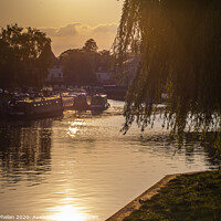 Buy canvas prints of Great Ouse, Ely at sunset by Alison Whelan
