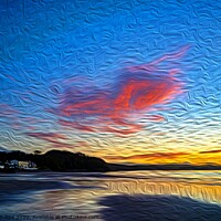 Buy canvas prints of Sunrise over Saundersfoot by Rhodri Phillips