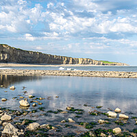Buy canvas prints of Dunraven Beach on the Heritage Coast by Rhodri Phillips