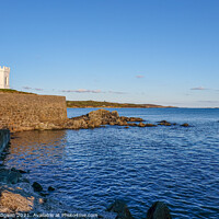 Buy canvas prints of Watch Tower, Marazion seascape, Cornwall  by Rika Hodgson