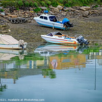 Buy canvas prints of Fishermen's boats, River Hayle, Cornwall, England by Rika Hodgson